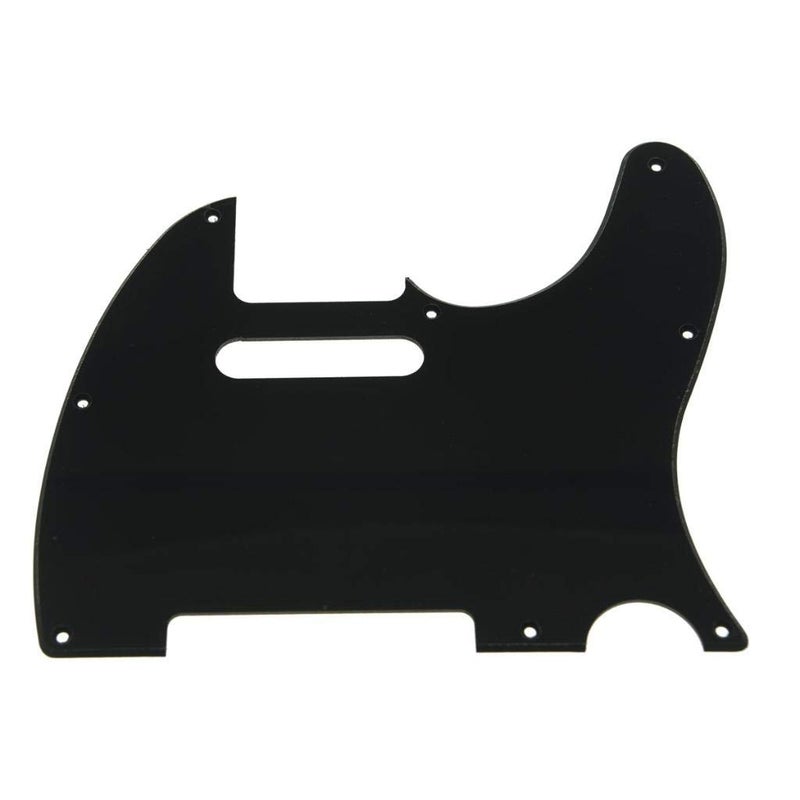 KAISH 8 Hole Tele Guitar Pickguard TL Pick Guard Scratch Plate for USA/Mexico Telecaster/Tele Black 1 Ply - Image 1